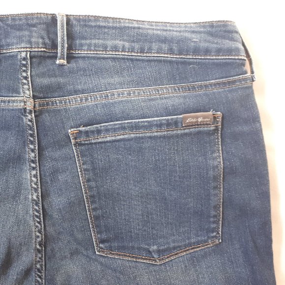 Eddie Bauer Slightly Curvy Slim Straight Cropped Jeans Size 16 - Picture 5 of 13